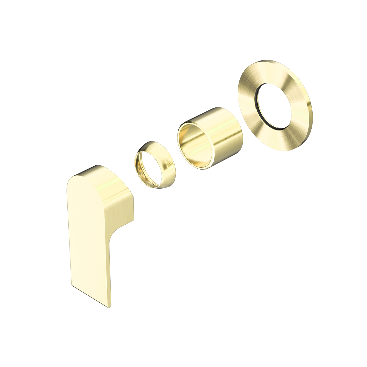Bianca Shower Mixer 80mm Plate Trim Kits Only Brushed Gold