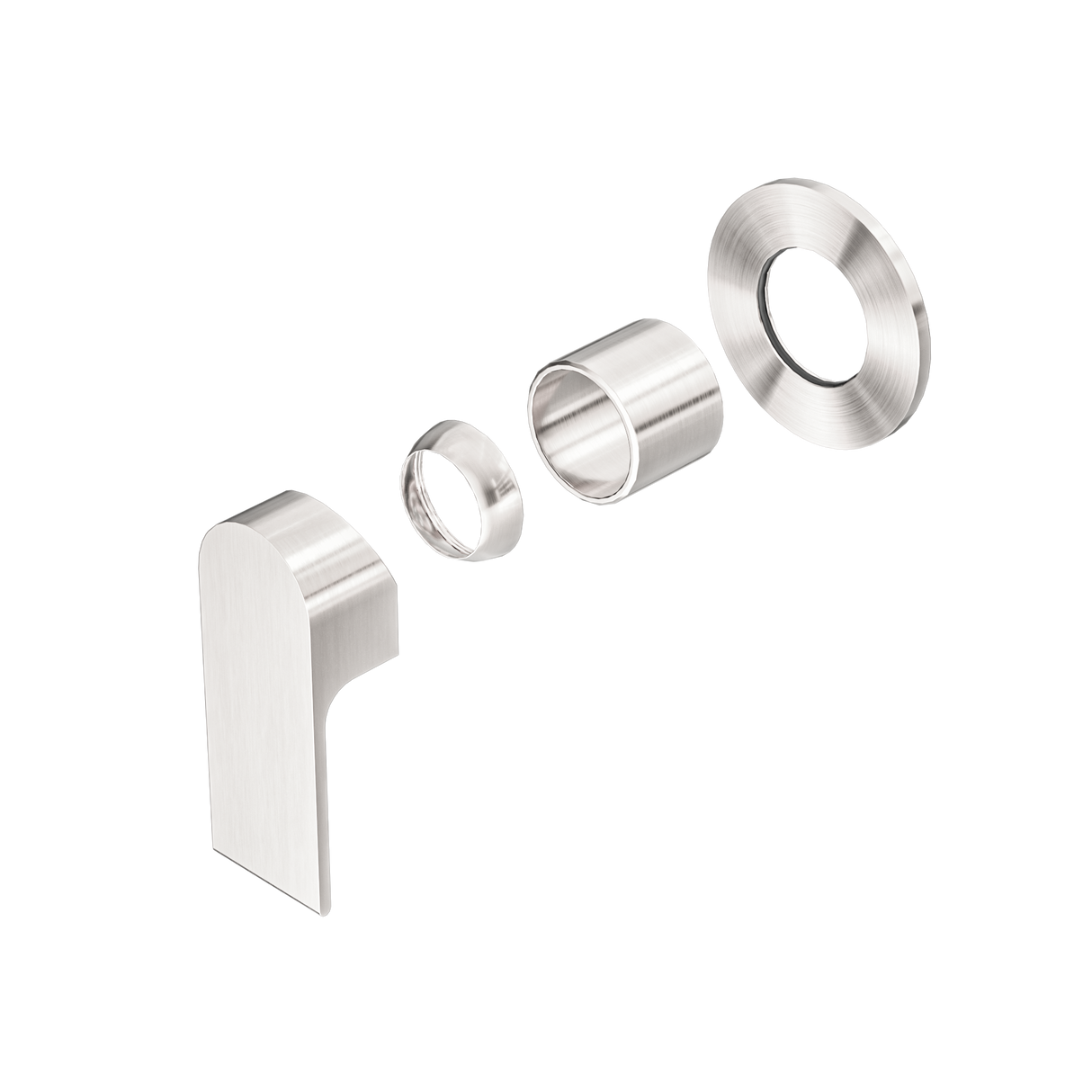 Bianca Shower Mixer 80mm Plate Trim Kits Only Brushed Nickel