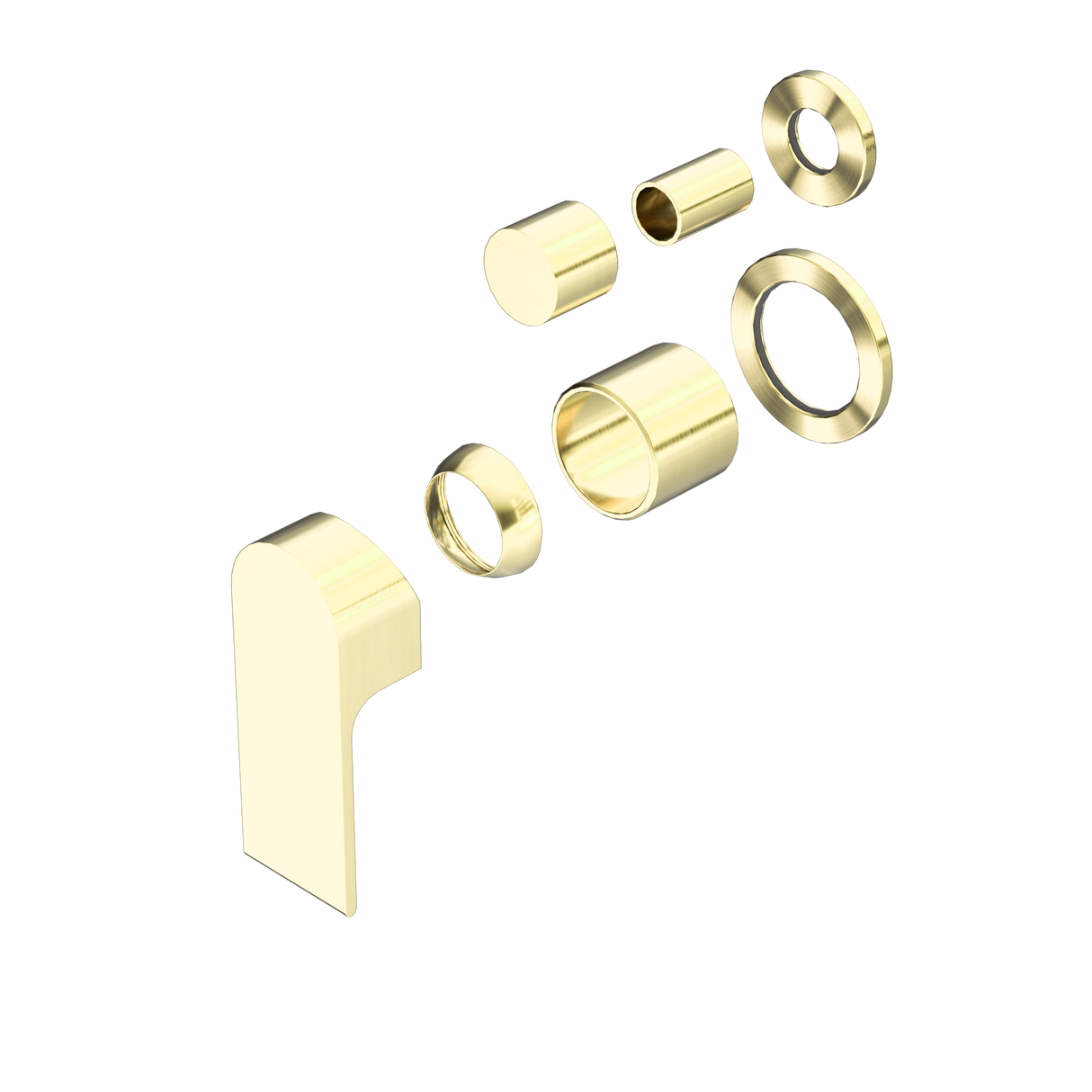 Bianca Shower Mixer With Divertor Separate Back Plate Trim Kits Only Brushed Gold