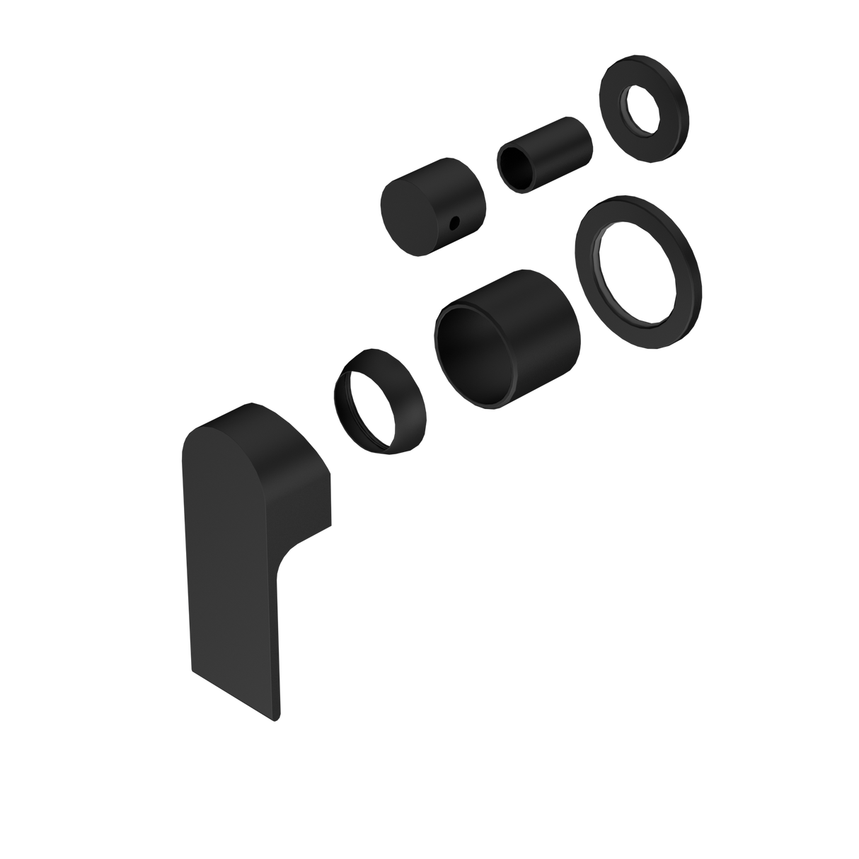 Bianca Shower Mixer With Divertor Separate Back Plate Trim Kits Only Matte Black