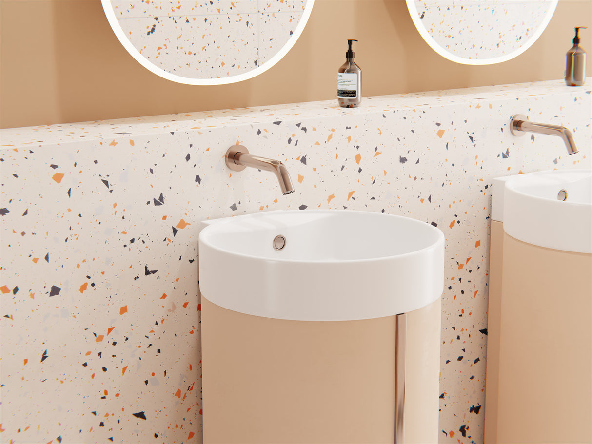 Mecca Wall Mount Sensor Tap Brushed Bronze