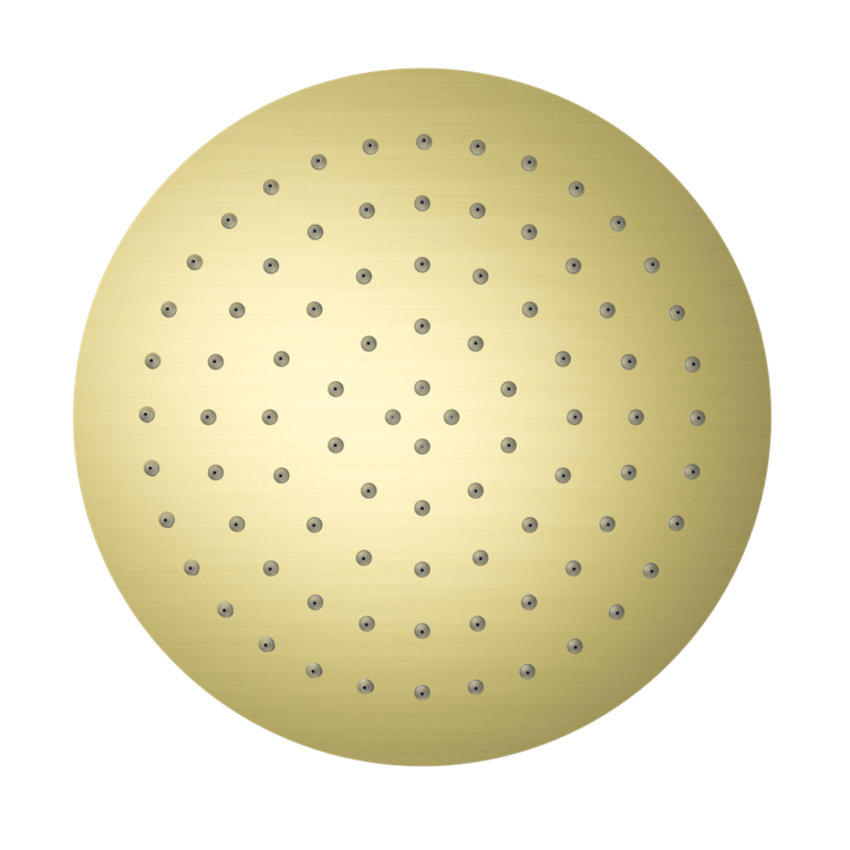 250mm Round Stainless Steel Shower Head 4 Star Rating Brushed Gold