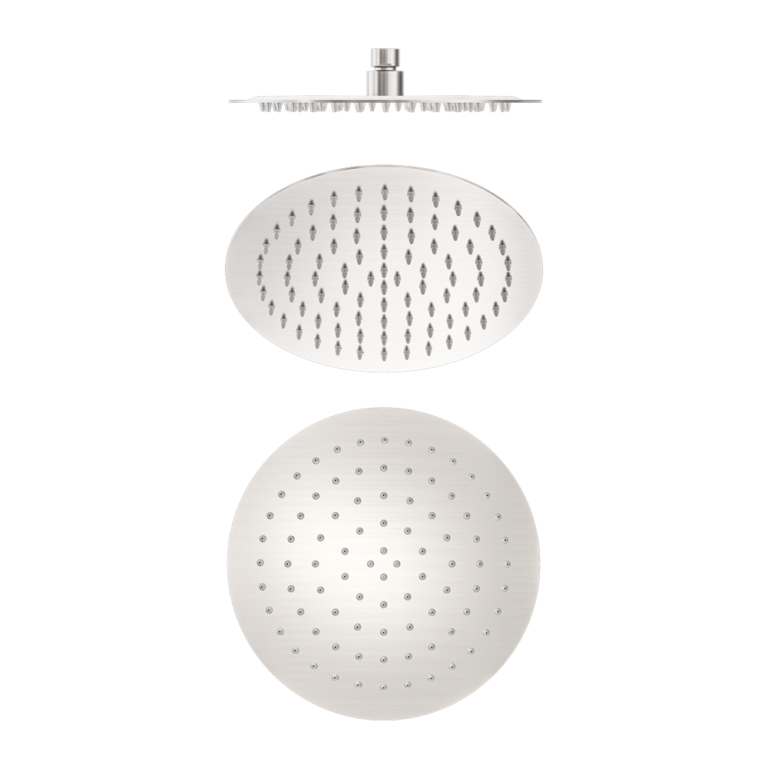 250mm Round Stainless Steel Shower Head 4 Star Rating Brushed Nickel