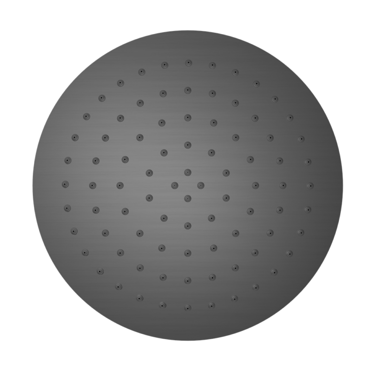 250mm Round Stainless Steel Shower Head 4 Star Rating Gun Metal