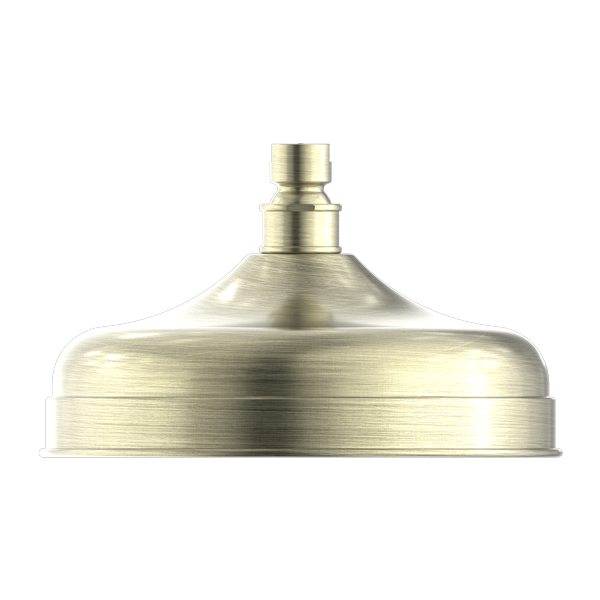 York 200mm Shower Head Aged Brass