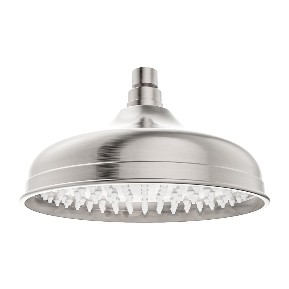 York 200mm Shower Head Brushed Nickel