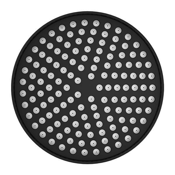 York 200mm Shower Head Matte Black