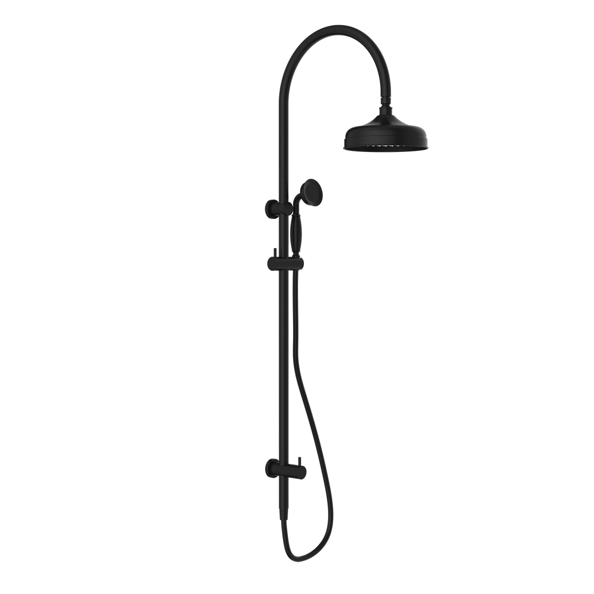 York Twin Shower With Metal Hand Shower Matte Black