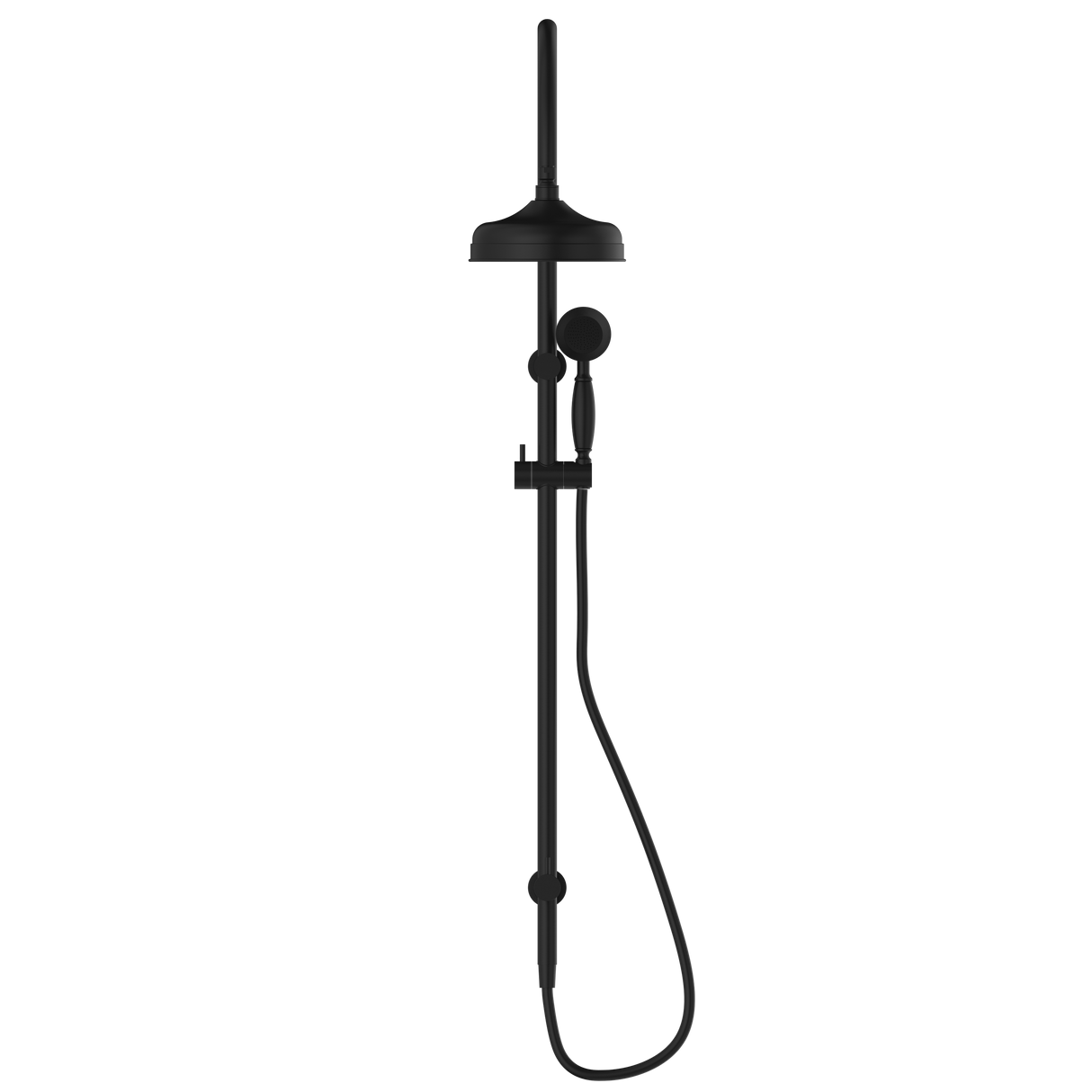 York Twin Shower With Metal Hand Shower Matte Black