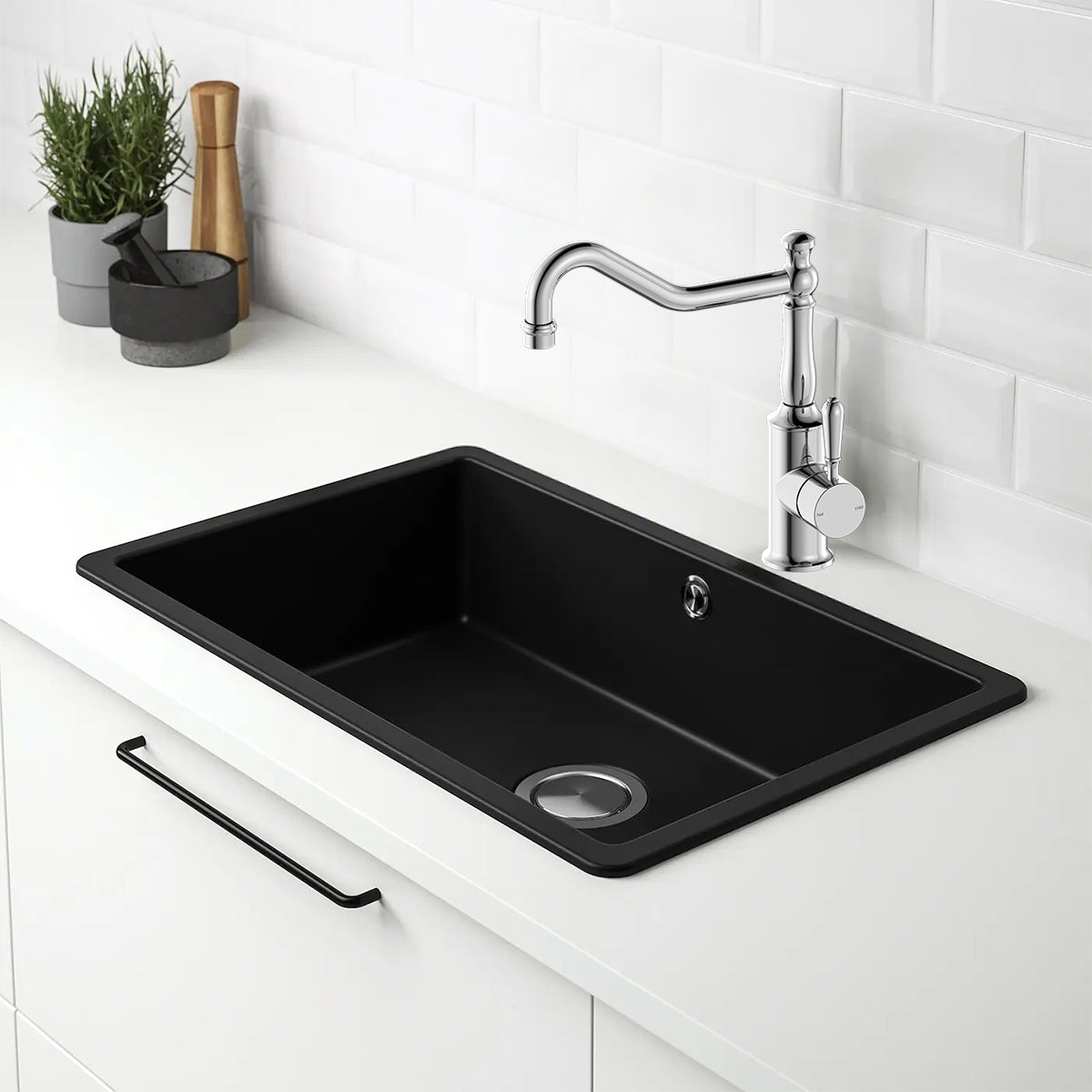 York Kitchen Mixer Hook Spout With Metal Lever Chrome