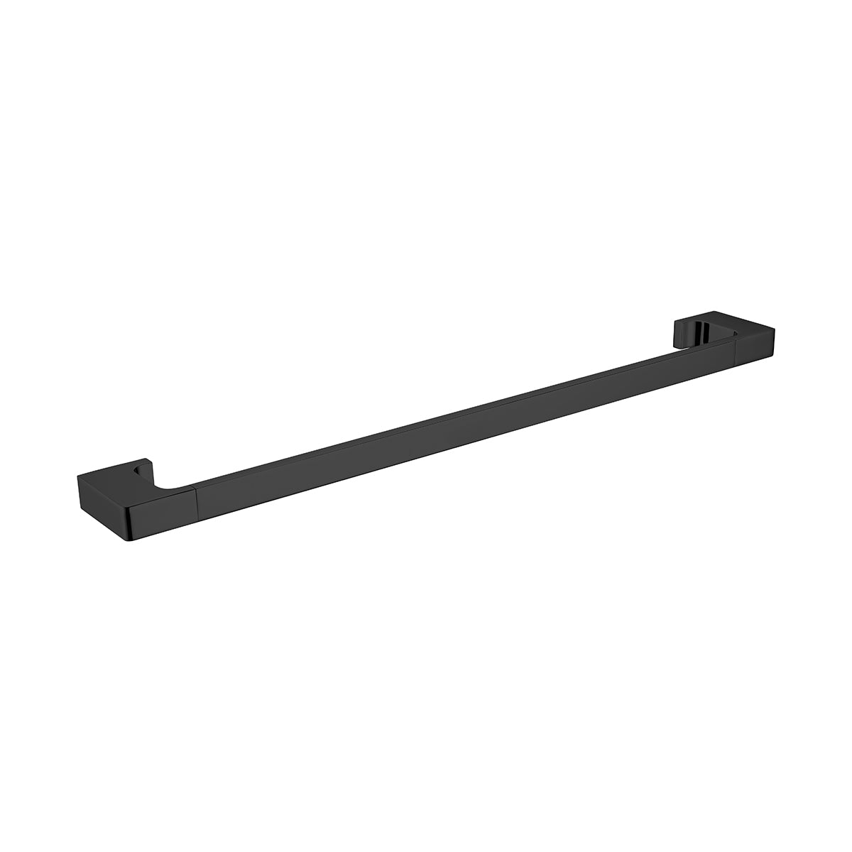 PEARL SINGLE TOWEL RAIL 600MM MATTE BLACK