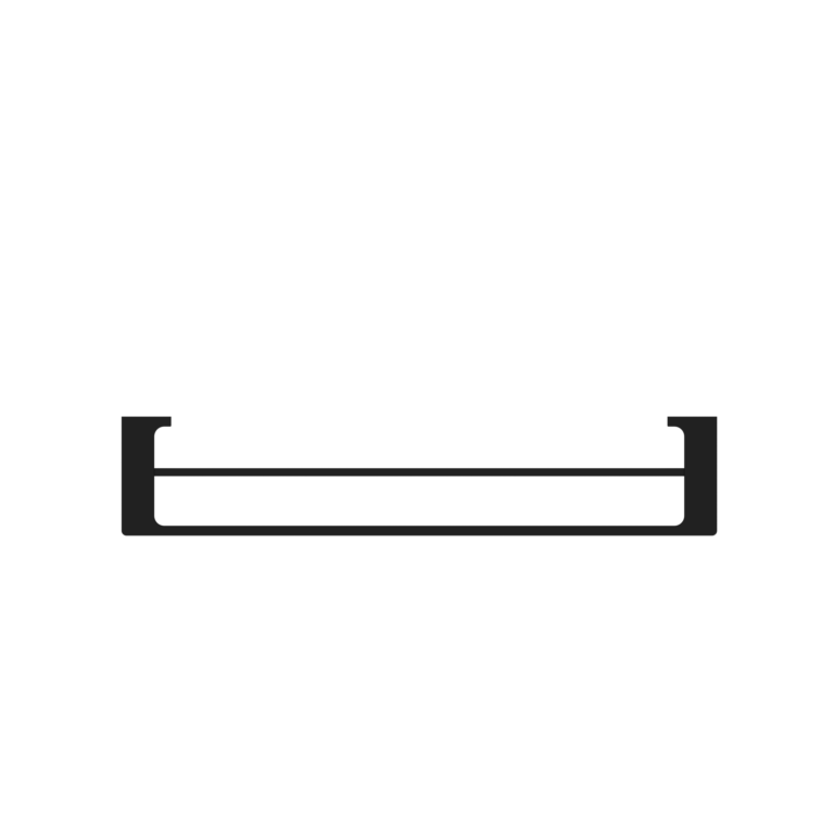 PEARL DOUBLE TOWEL RAIL 800MM MATTE BLACK