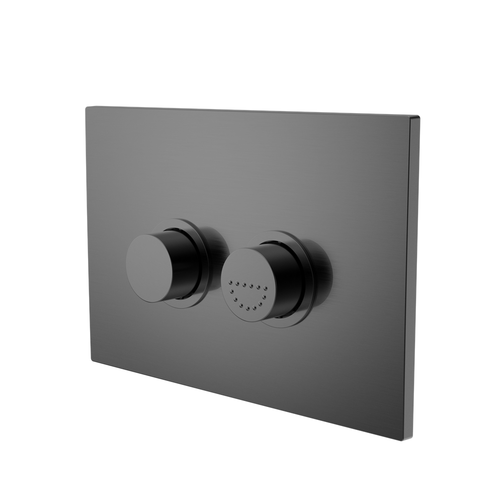 Raised Disabled Care Pneumatic Flush Buttons Plate Dda Compliant Gun Metal