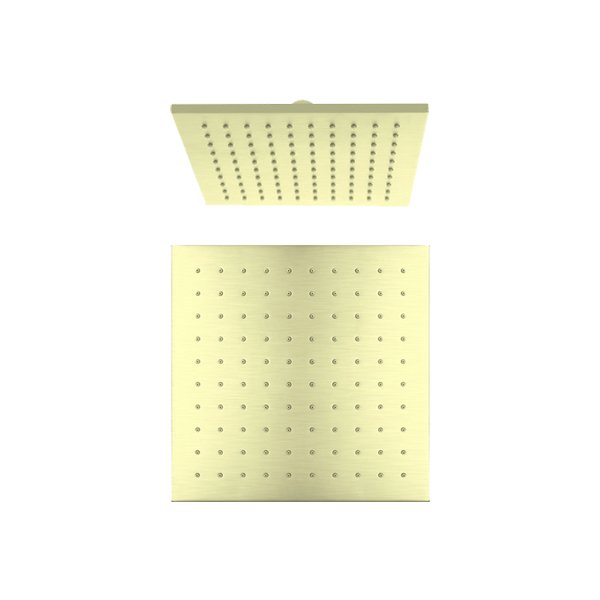 250mm Square Shower Head Brushed Gold