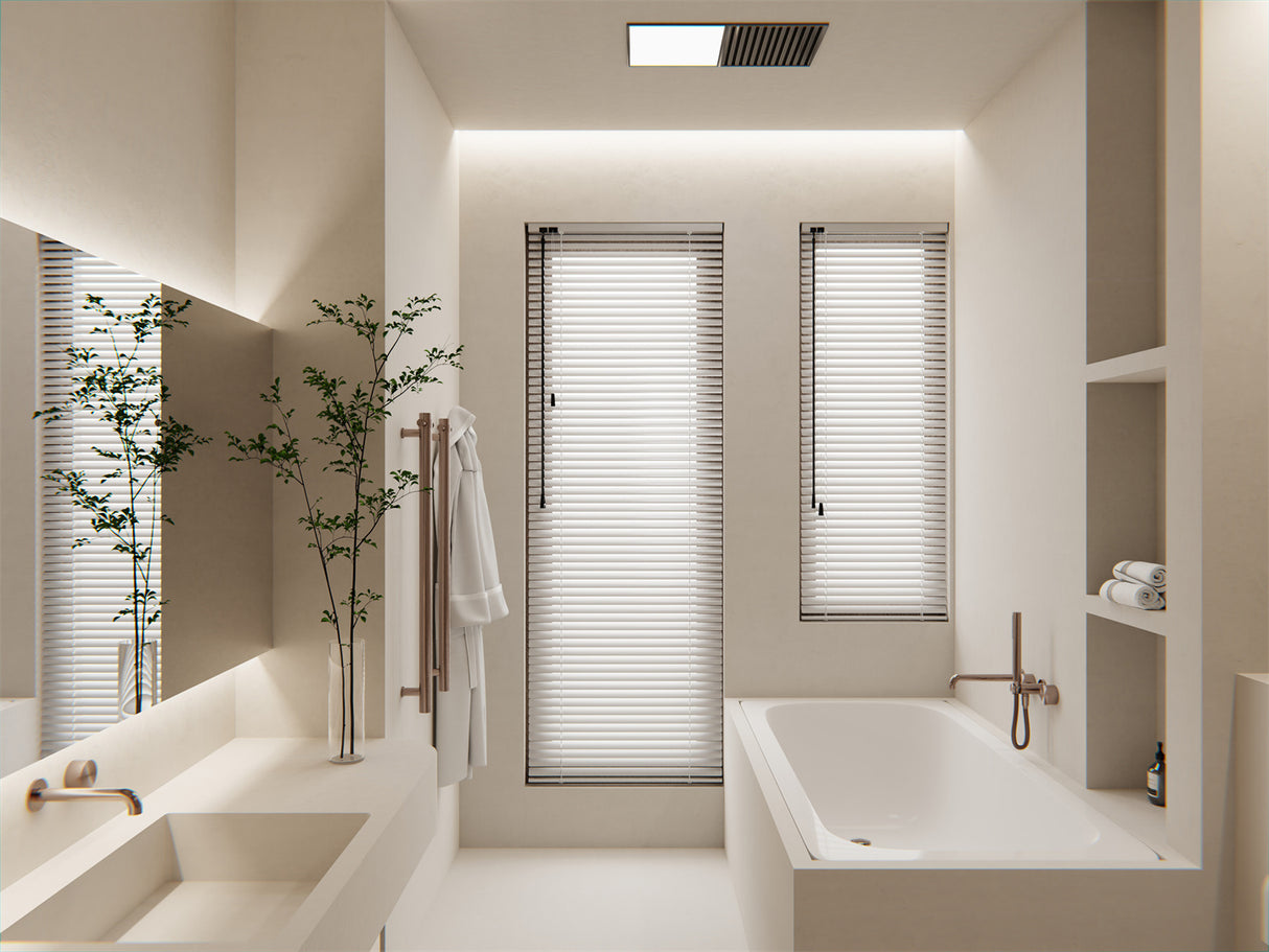 Heated Vertical Towel Rail Brushed Bronze