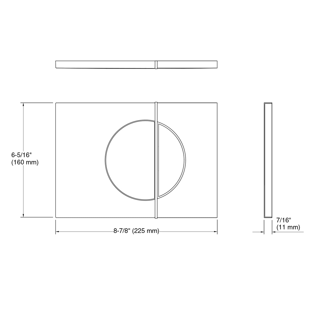 Note Flush Plate (Mechanical) Blacked Bronze 75891T-2BL