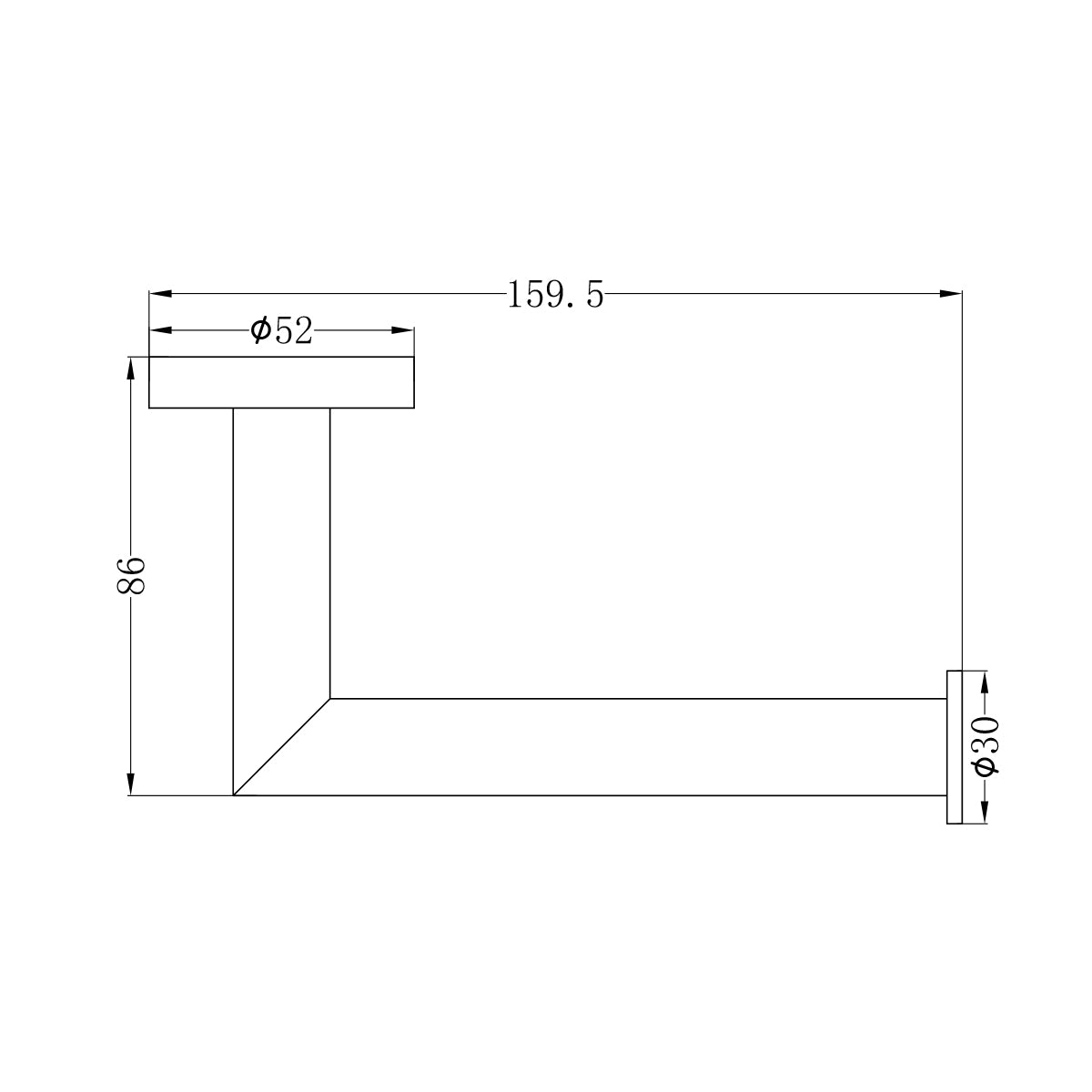 NERO Dolce Toilet Roll Holder Matte Black
