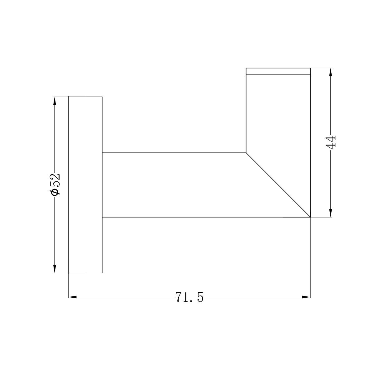 Nero Dolce Robe Hook Chrome