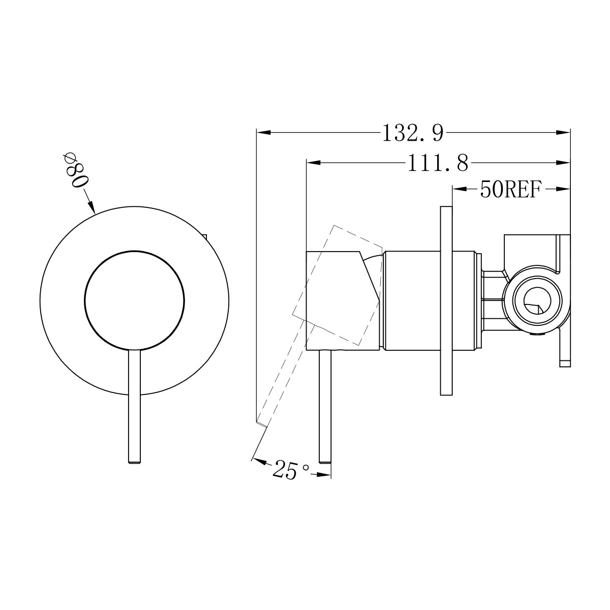 Mecca Shower Mixer Matte White