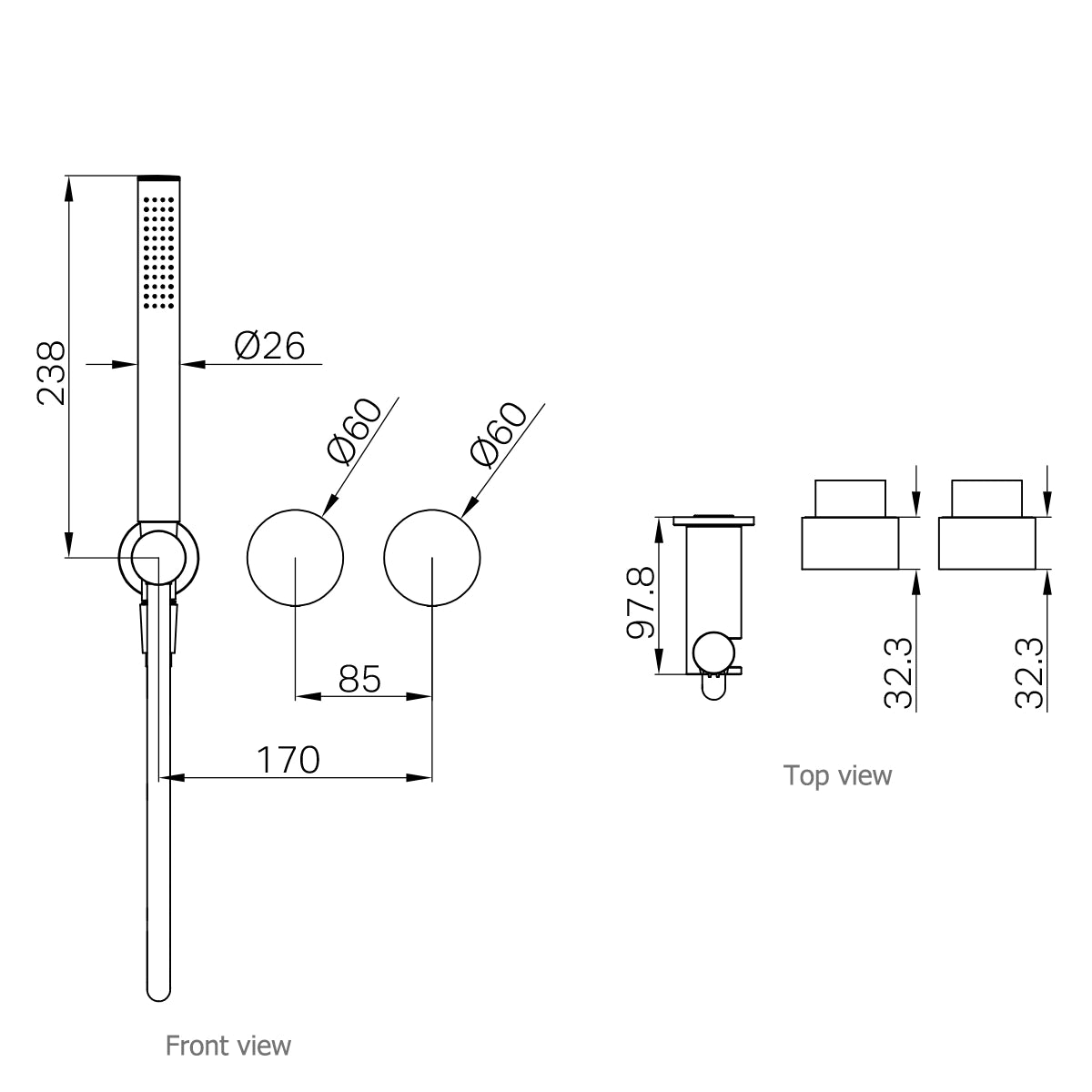 Kara Progressive Shower System Separate Plate Trim Kits Only Chrome