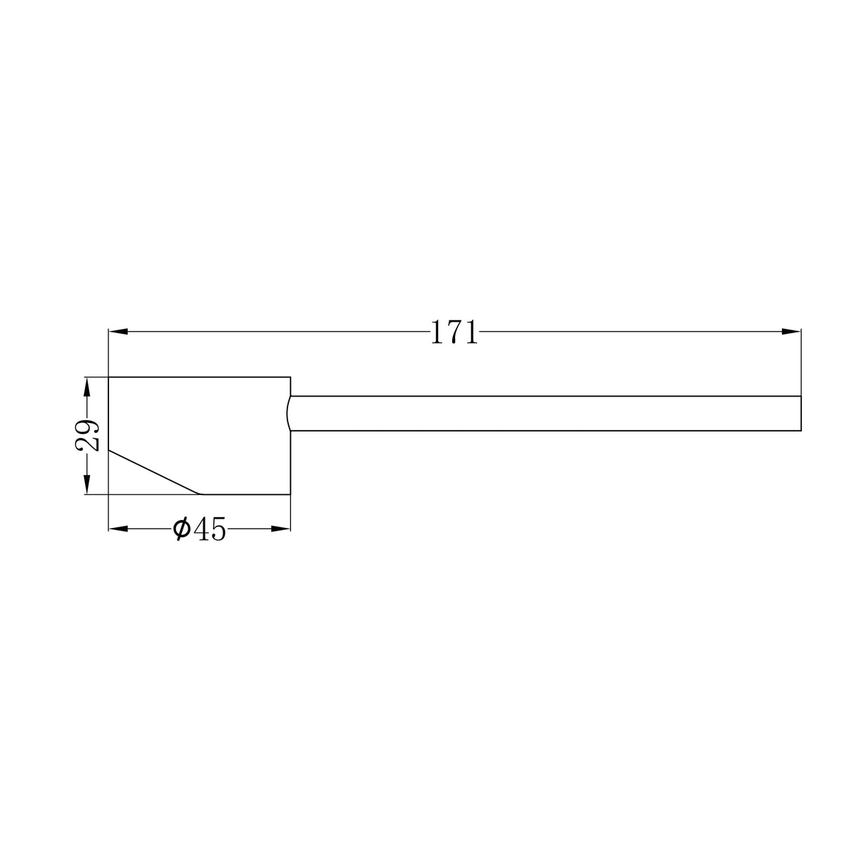 Dolce Care Handle Only Handle Up Matte Black