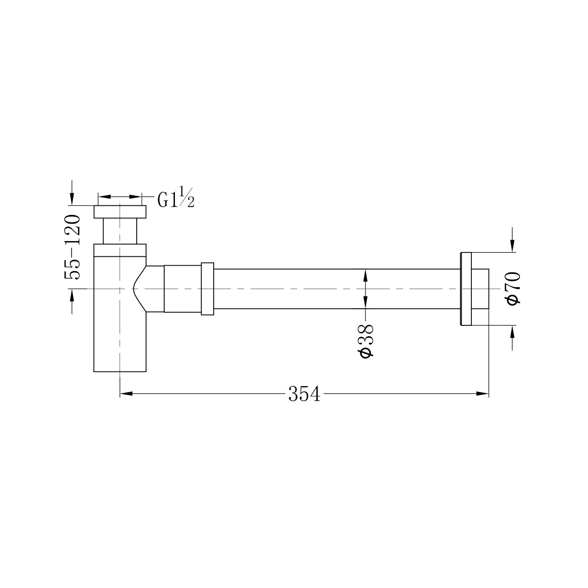 Bottle Trap 40MM Matte Black