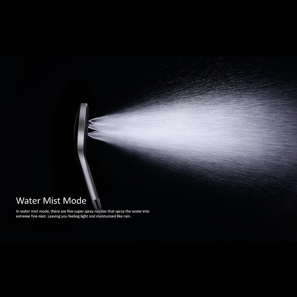 MECCA SHOWER ON BRACKET WITH AIR SHOWER II MATTE BLACK