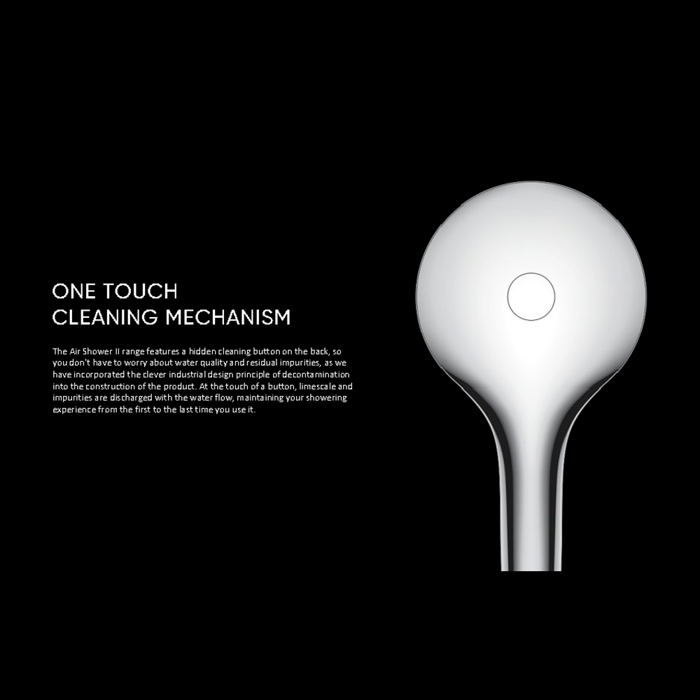 MECCA SHOWER ON BRACKET WITH AIR SHOWER II CHROME