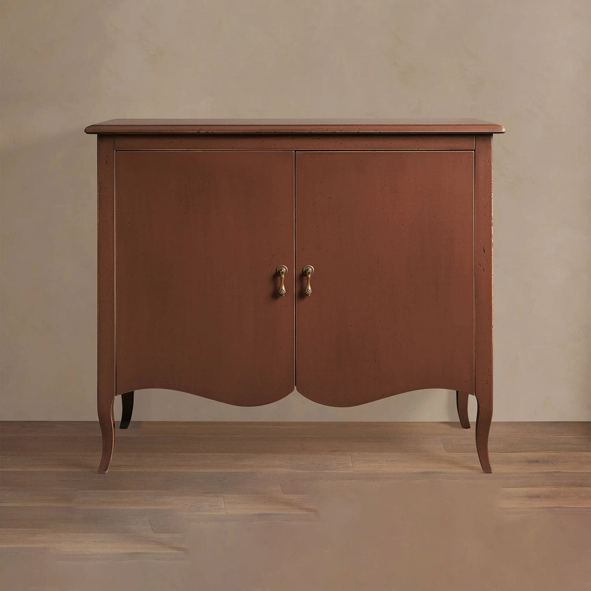 Varzi Hand-Painted Wood Storage Sideboard Antique Buffet Cabinet Tanganika