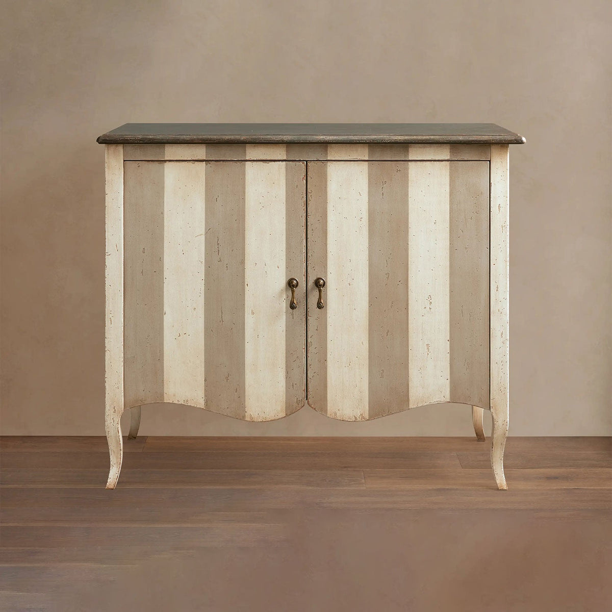 Orabela Amalfi Hand-Painted Sideboard Vintage Distressed Wood Buffet Storage Cabinet
