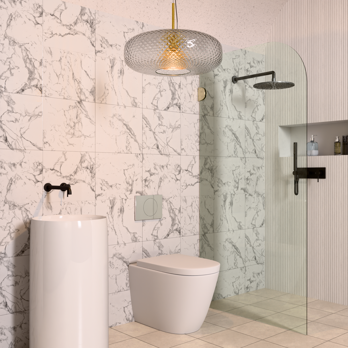 MECCA BASIN/BATH SPOUT ONLY 185MM MATTE BLACK