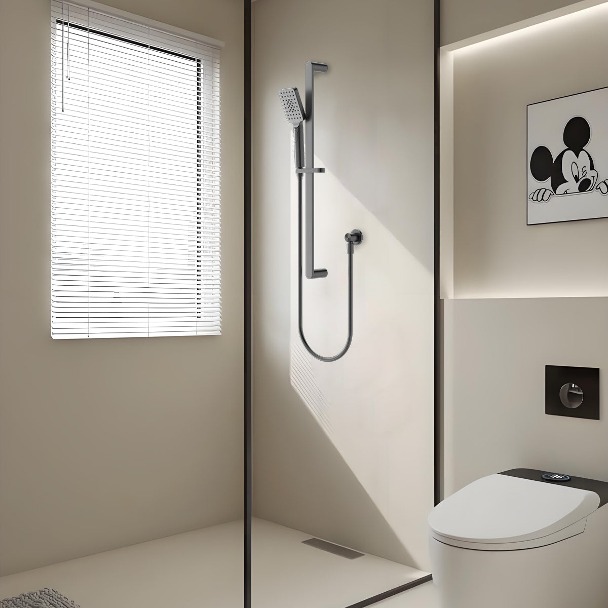 Bianca Shower Rail Gun Metal