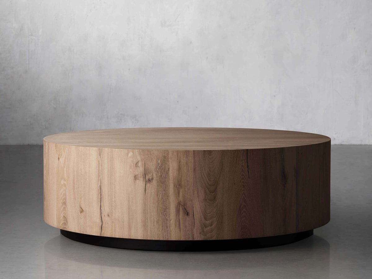 Sullivan Wood Round Coffee Table Oak Sofa Center Tea Table