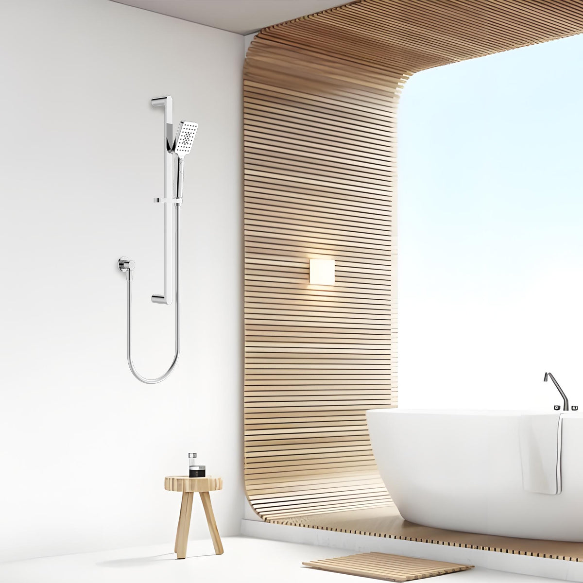 Bianca Shower Rail Chrome