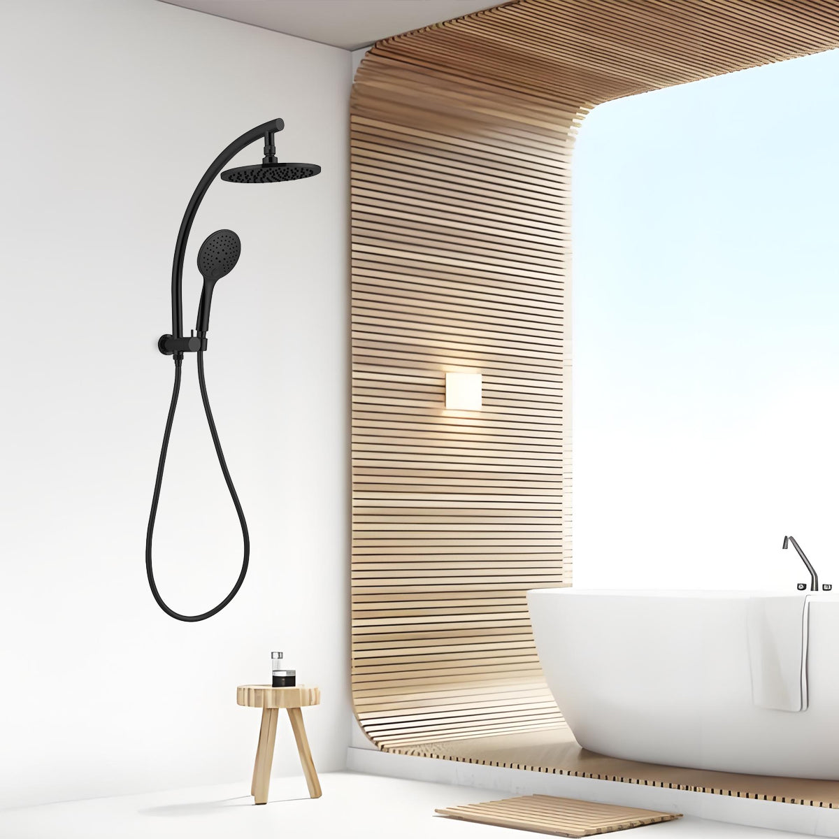 Dolce 2 In 1 Twin Shower Matte Black