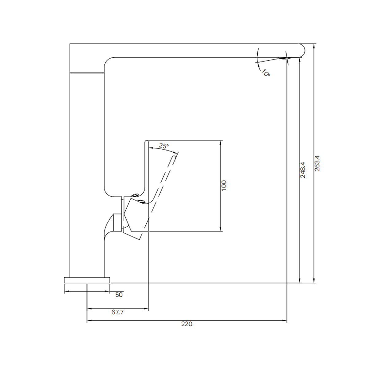 Bianca Kitchen Mixer Matte Black