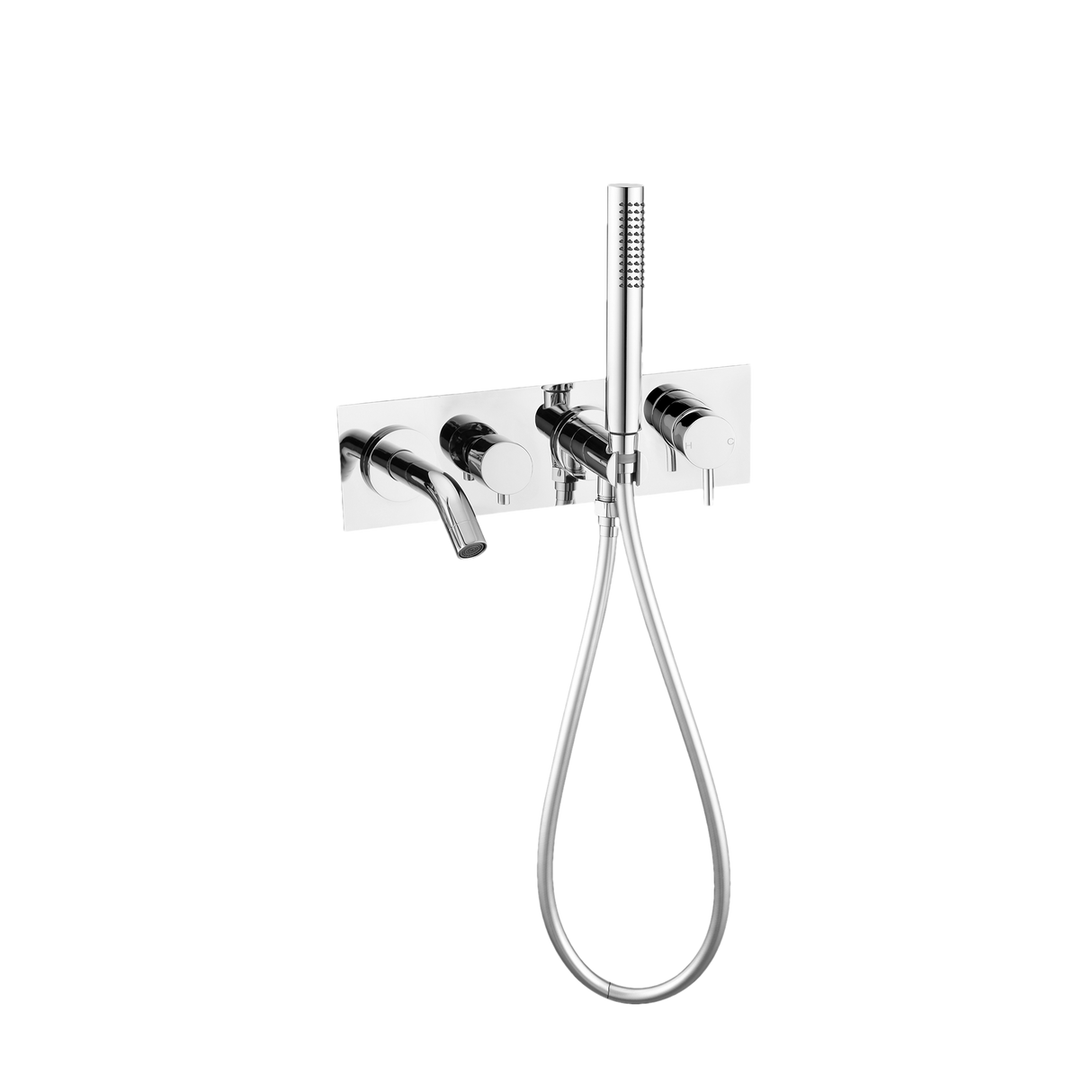 Mecca Wall Mount Bath Mixer With Hand Shower Chrome