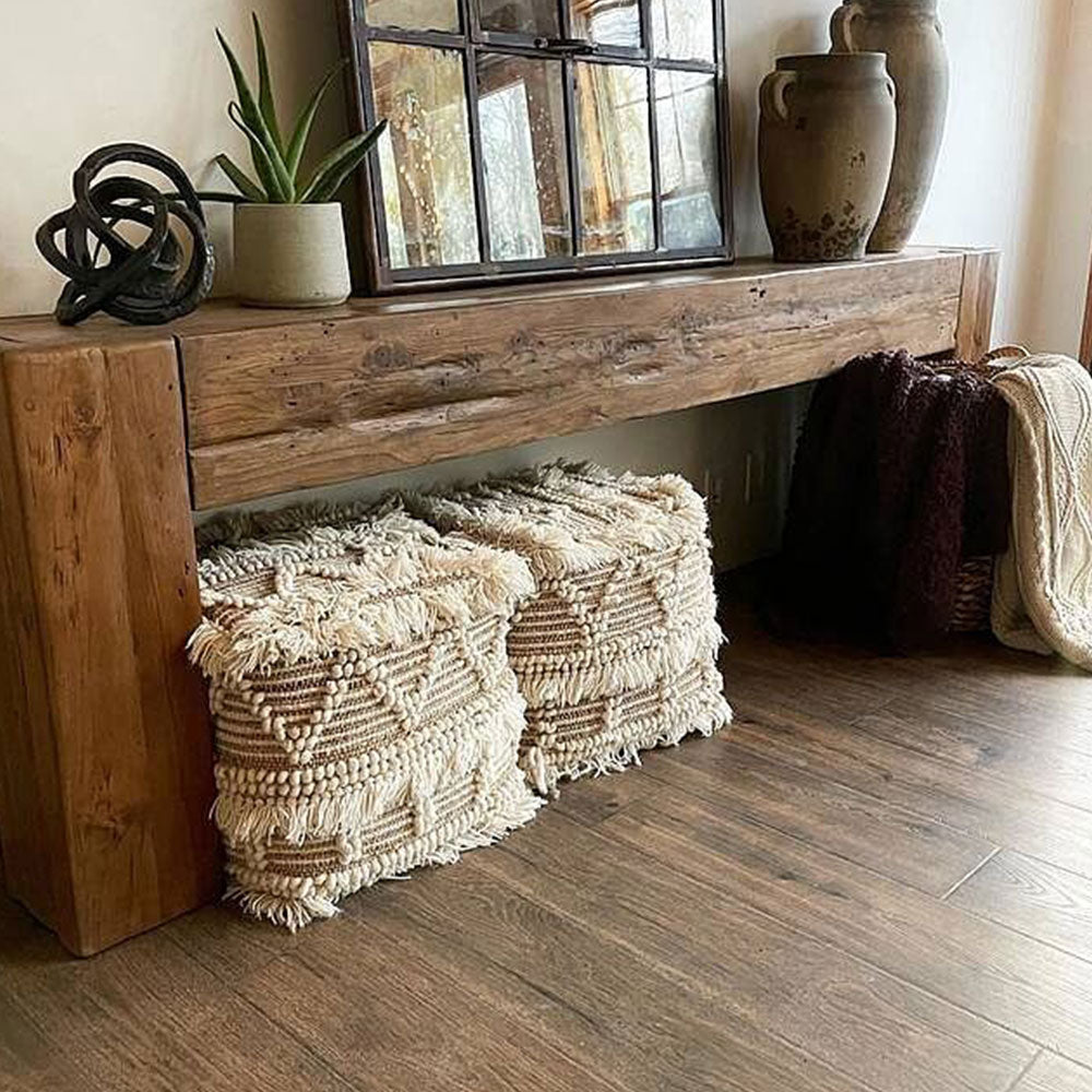 Ubud Wood Entrance Console Table Reclaimed Teak Sidewalk Table