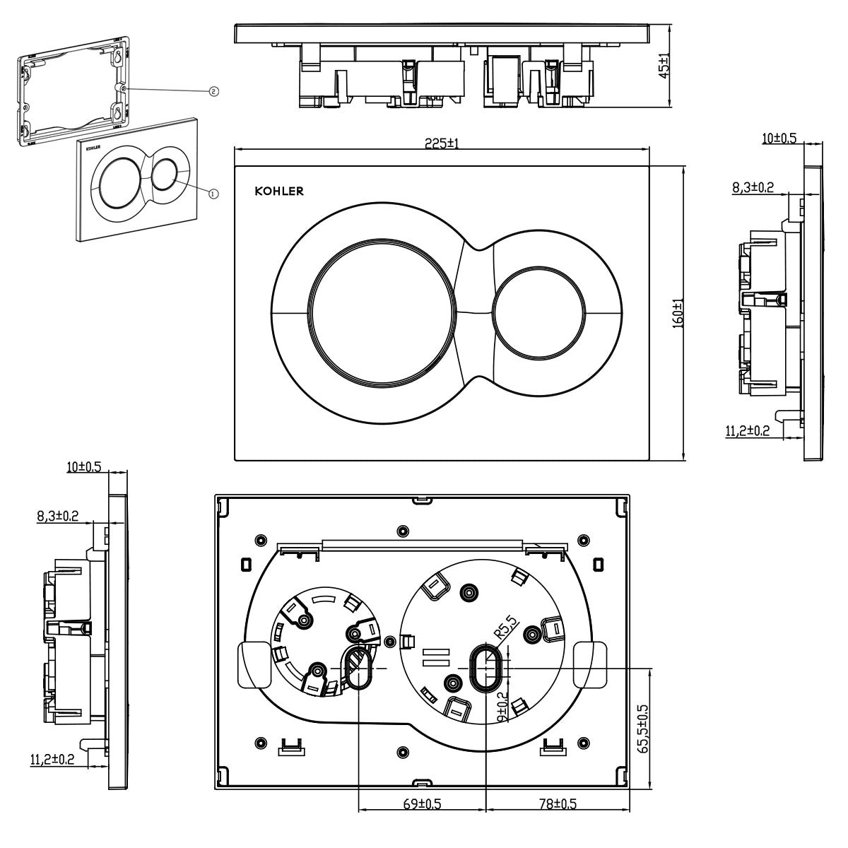 Lynk Flush Plate (Mechanical)