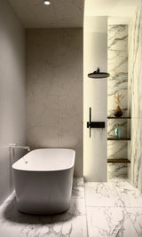 Kara Progressive Wall Basin/Bath Set 185mm Brushed Nickel