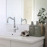 York Basin Mixer Hook Spout With White Porcelain Lever Chrome