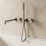 Opal Progressive Shower System Separate Plate With Spout 250mm Brushed Nickel