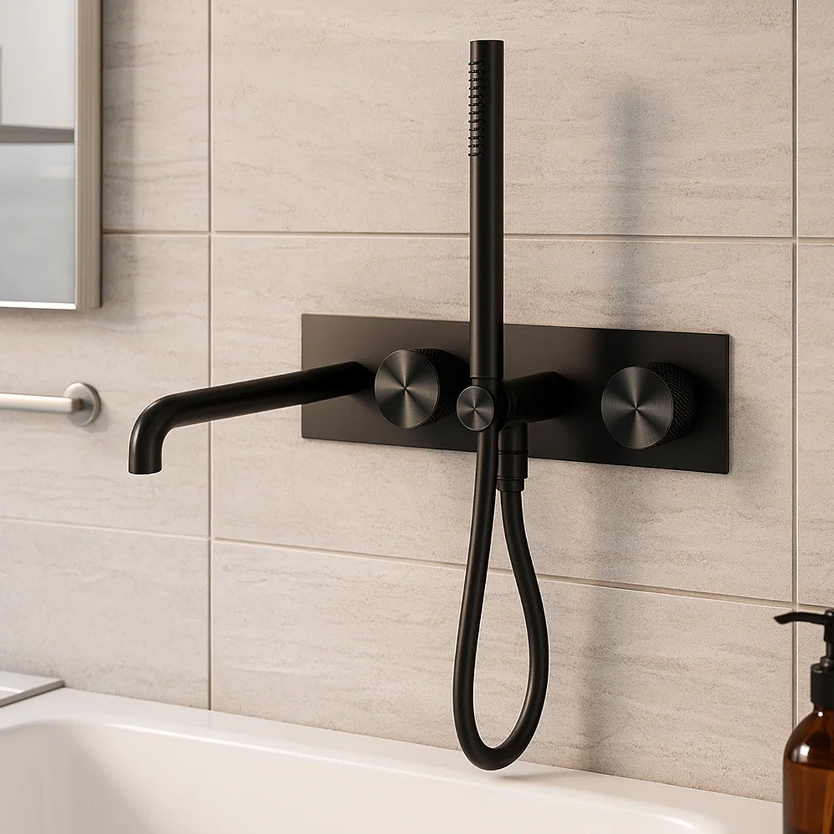 Opal Progressive Shower System With Spout 230mm Graphite