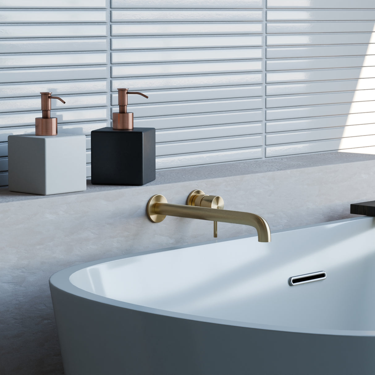 Mecca Basin/Bath Spout Only 250MM Brushed Gold