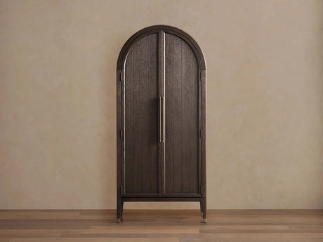 Hattie Oak Storage Cabinet Living Room Wood Tall Display Cabinet Bookcase