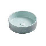 NAGA Perugia Concrete Basin with Matching Pop-up Waste Round Pastel Mint