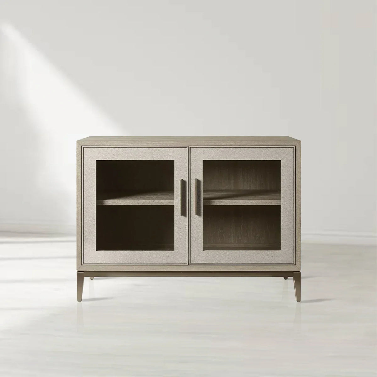 Malone Wood Sideboard Buffet Storage Cabinet With Two-Door Glass