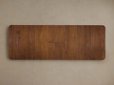 Ross Wood Extension Dining Table Walnut Mid-Century Dining Table with Self-Storing Leaf