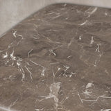 San Germani 72" Carrara marble Top Coffee Table with Rennes Metal Base