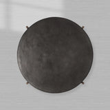 Donovan Cast Aluminum Coffee Table Round Living Room Cocktail Table Metal Top Center Tea Table